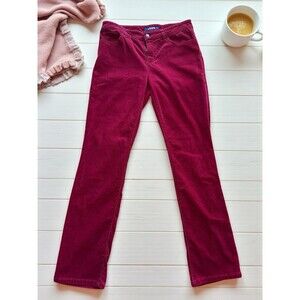 Chaps Womens Corduroy Pants Red Velvet Feel Size 6 Preppy Y2K Style Fall